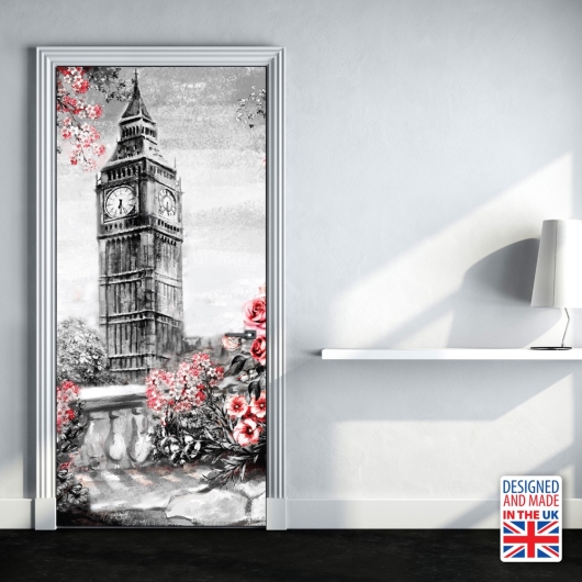 Nalepka za vrata Big Ben (90x200 cm)