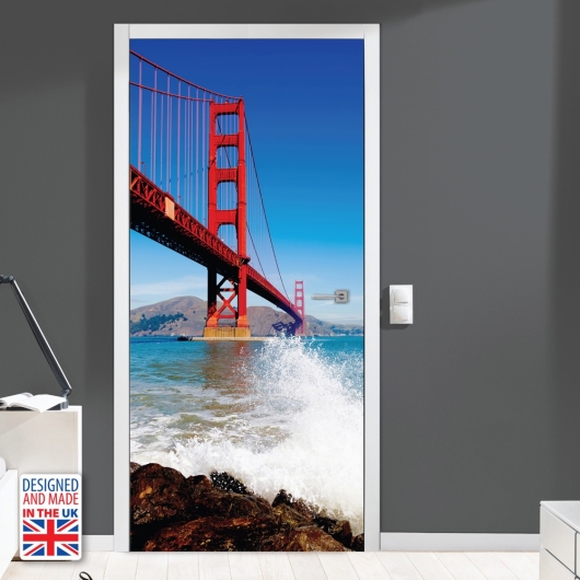 Nalepka za vrata Golden Gate (90x200 cm)