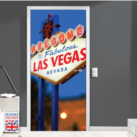 Nalepka za vrata Las Vegas (90x200 cm)