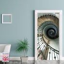 Nalepka za vrata Spiralne stopnice (90x200 cm)