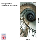Nalepka za vrata Spiralne stopnice (90x200 cm)