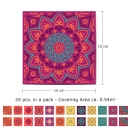 Motiv Barvite Mandala ploščice 15x15 cm - 24 kosov