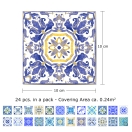 Motiv Mediteranske modre ploščice 10x10 cm - 24 kosov