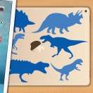 Motiv Modri dinozavri
