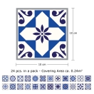 Samolepilna tapeta Maroške modre ploščice (24x 10x10 cm)
