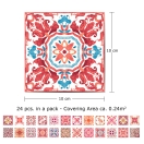Samolepilna tapeta Rdeče maroške ploščice (24x 10x10 cm)